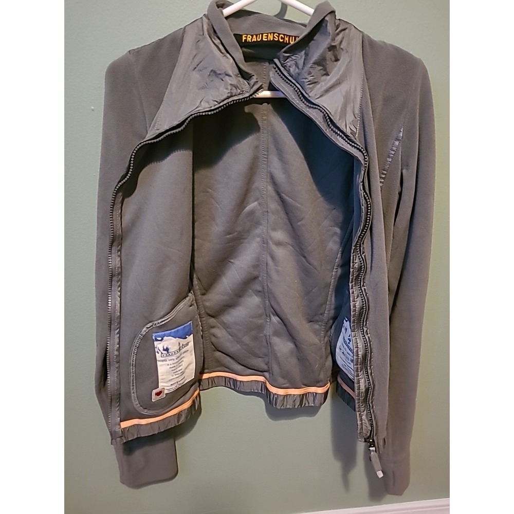 Frauenschuh Women's Ski Full Zip Gray Nylon Fleece Jacket Size‎ Large - Picture 4 of 8